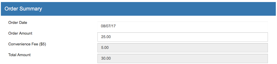 Flat Convenience Fee